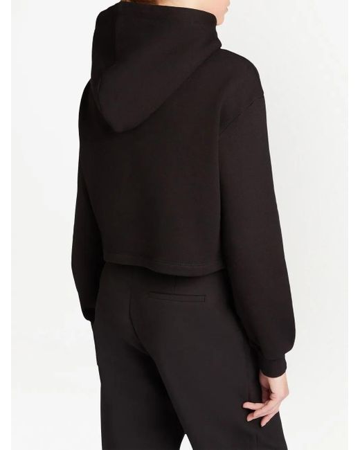 Giuseppe Zanotti Black Mailena Crystal-Logo Hoodie