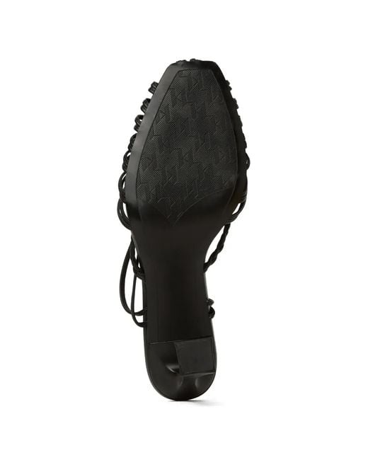 Karl Lagerfeld Black Debutante Leather Sandals