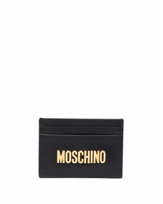 Porte-Cartes À Plaque Logo Moschino pour homme en coloris White