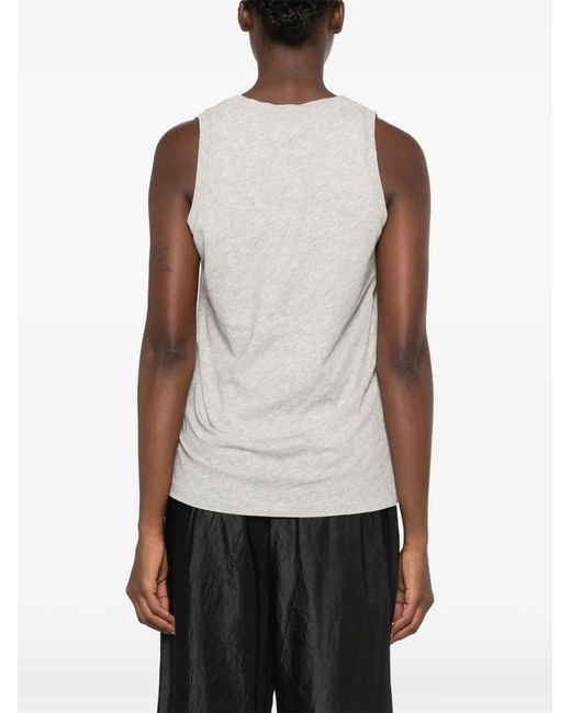 The Row White Sleeveless Jersey Tank Top