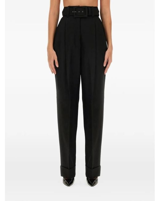 Max Mara Black Street Piano Trousers