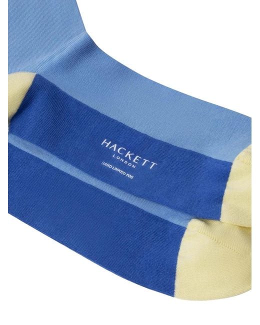 Hackett Blue Colour-Block Socks for men