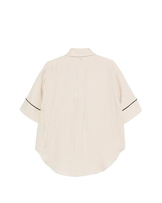 Agnona White Patch-Pocket Blouse