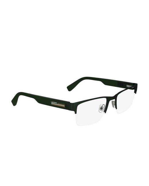 Lacoste Brown Rectangle-Frame Glasses for men