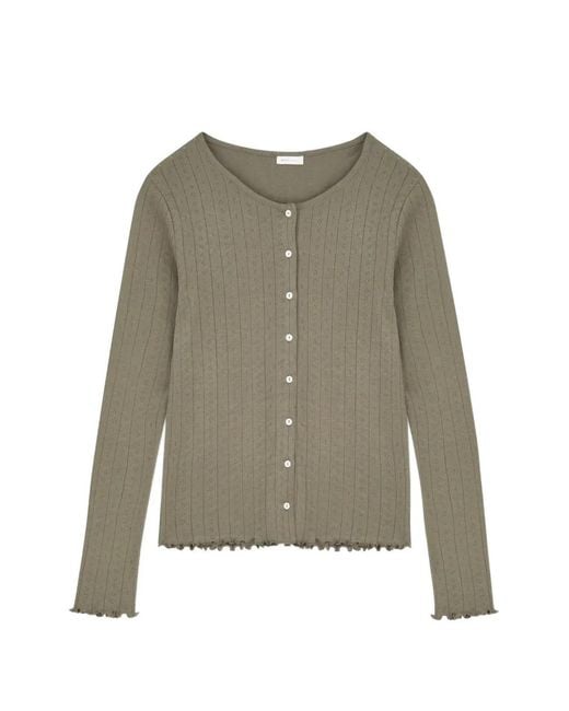 Skall Studio Green Edie Cotton Cardigan