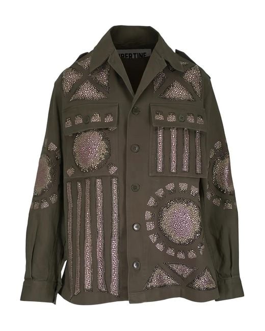 Libertine Brown Athena Embellished Button-Up Jacket