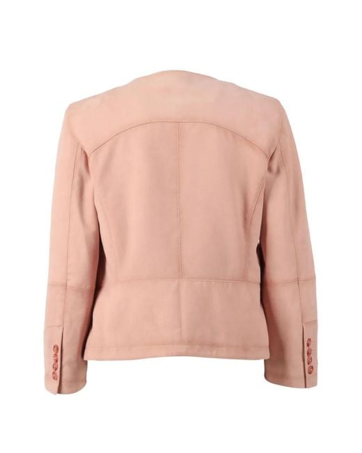 Bully Pink Suede Leather Jacket