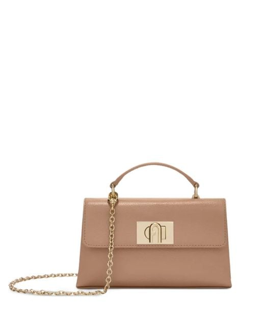 Furla トップハンドル ショルダーバッグ ミニ Brown