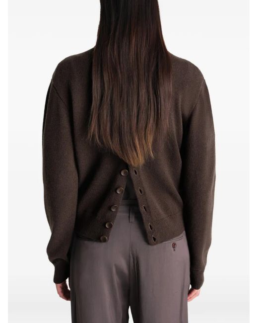 Lemaire Brown Buttoned Cardigan