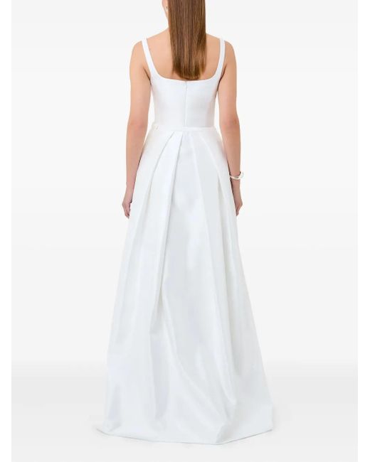 Vestido midi Isaline con cinturón Nicholas de color White