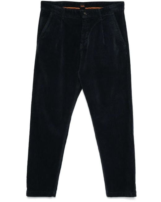 Boss Blue Corduroy Trousers for men