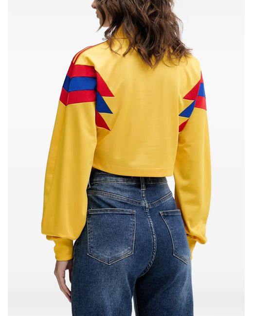 Adidas Blue Logo-Patch Cropped Top