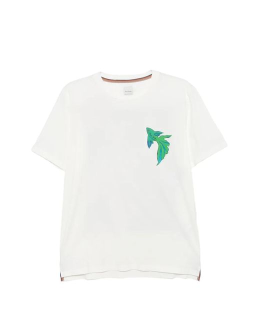 Paul Smith White T-Shirt À Imprimé Graphique for men