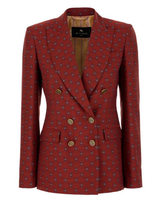 Etro ジオメトリック ダブルジャケット Red