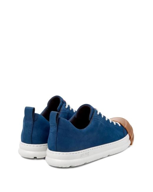 Camper Blue Leather-Toe Cap Sneakers for men