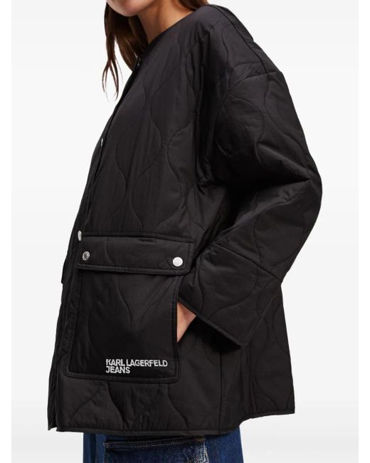 Karl Lagerfeld Black Quilted Jacket