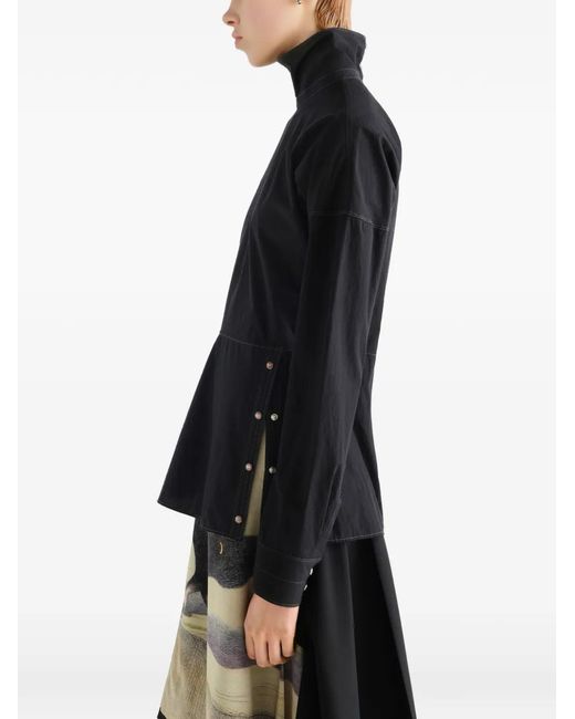 Lemaire Black Press-Stud Bib Top