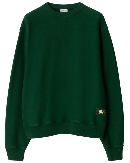 Burberry Green Ekd Logo-patch Cotton Sweatshirt for men