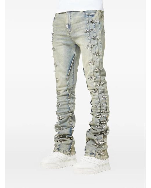 GUAPI Gray Jeans Aviation Clasp for men