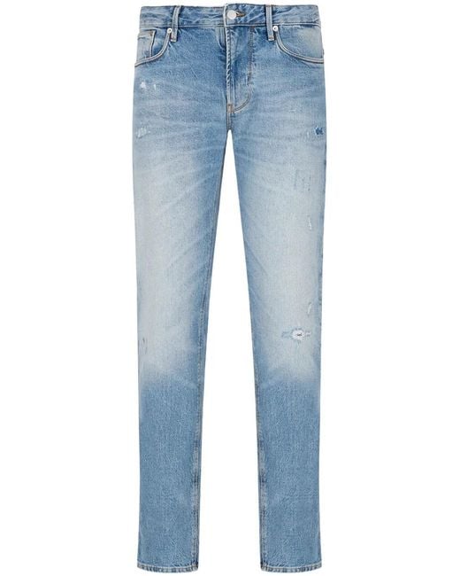 Emporio Armani Blue Denim Cotton Jeans for men