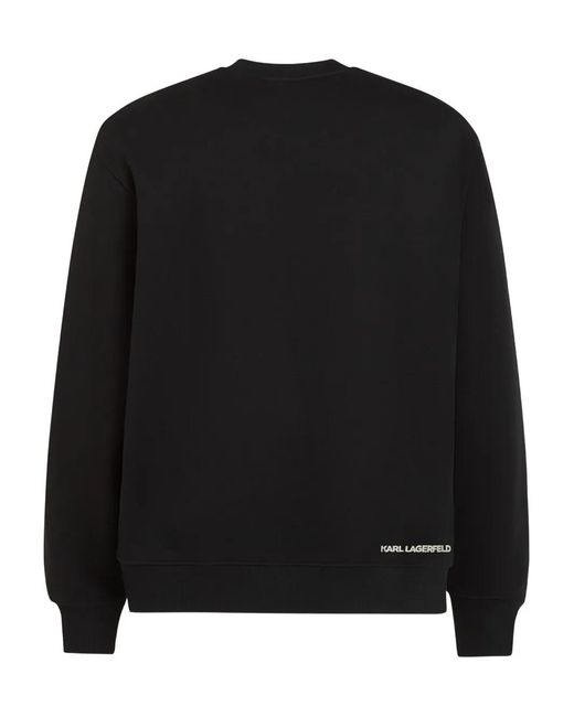 Karl Lagerfeld Black Monogram Box Sweatshirt for men