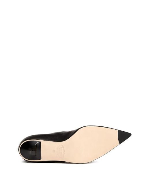 Scarosso Black Barbara Pointed-Toe Ruched Boots