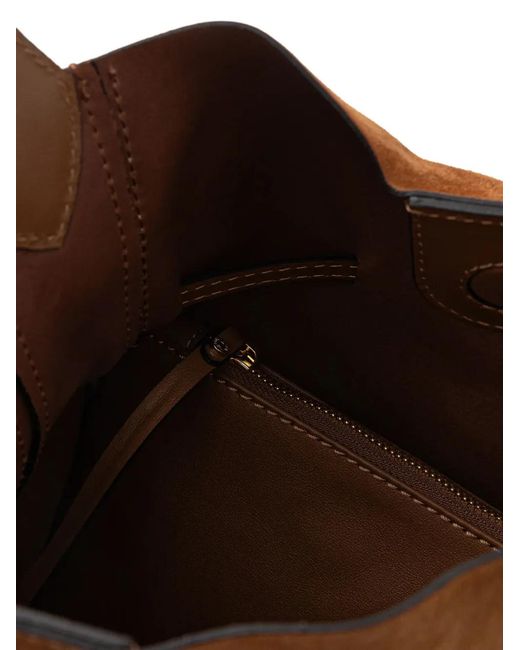Gianni Chiarini Brown Sienna Drawstring Top Bucket Bag