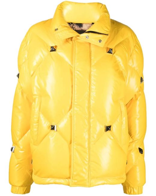 Philipp Plein Yellow Short Puffer Jacket