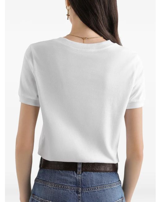 Dolce & Gabbana White Print-Detail T-Shirt