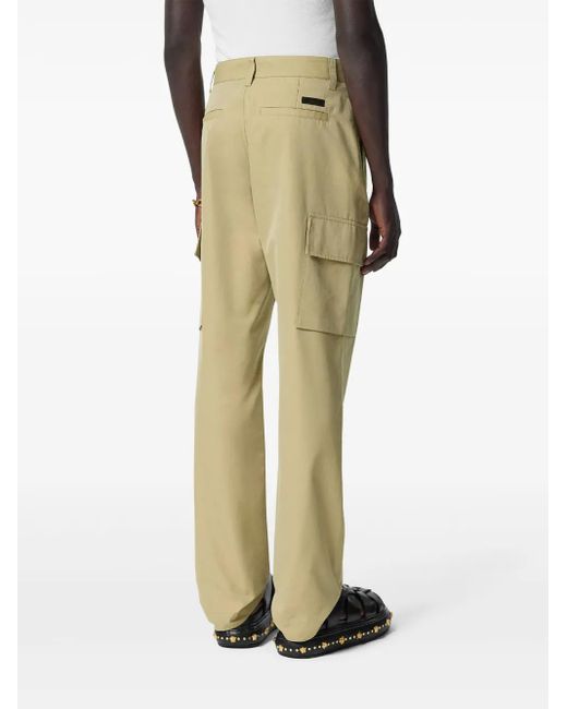 Versace Natural Gabardine Cargo Trousers for men