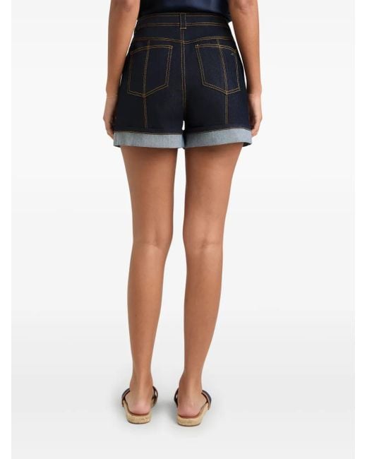Cinq À Sept Benji Shorts Met Manchetten in het Blue