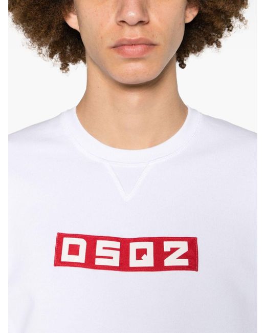 DSquared² Sweatshirt mit Logo-Patch in White für Herren