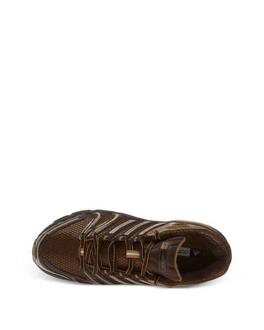 Adidas Brown Adistar Control 5 Striped Sneakers