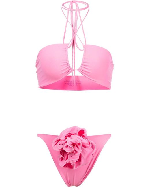 Magda Butrym Criss Cross Bikini Set in Pink Lyst Canada