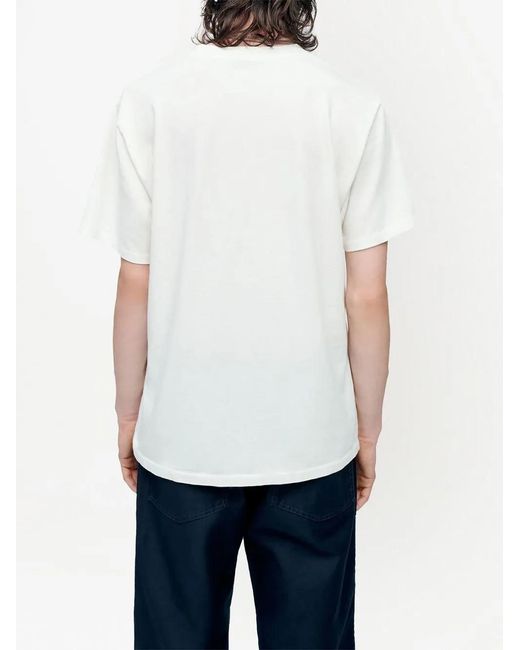 Re/done White Loose-Fit Crew Neck T-Shirt for men