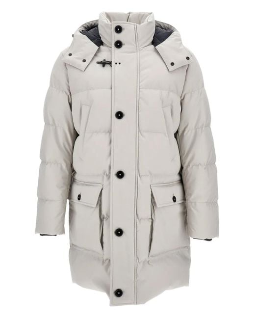 メンズ Fay Hooded Padded Coat Gray