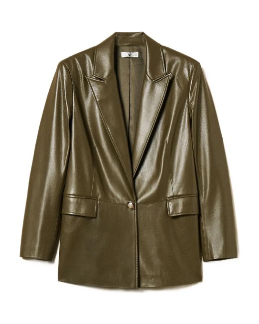 Blazer con solapas de pico Twinset de color Green