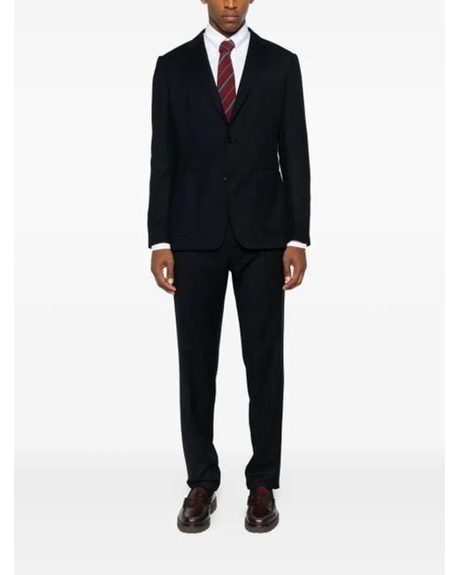 Zegna Black Button Patch-Pocket Suits for men
