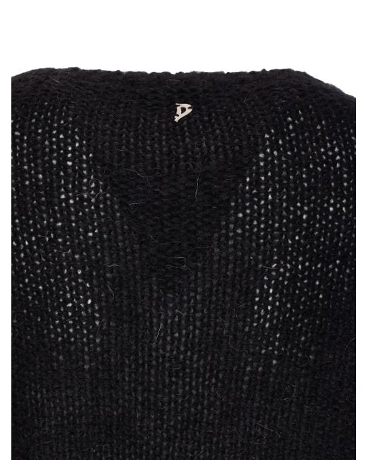 Dondup Black Embroidered Crewneck Sweater