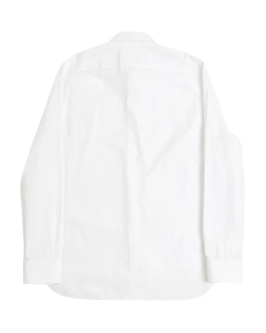 Jil Sander White Concealed Button-Cuffs Shirt for men