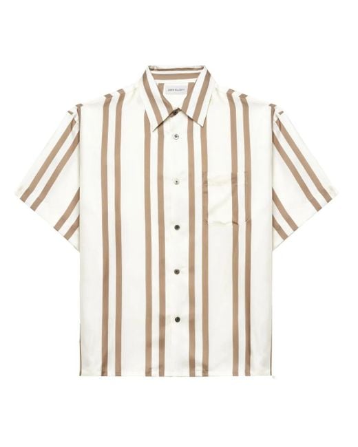 Chemise En Soie À Rayures John Elliott pour homme en coloris White