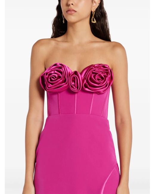 Abito Da Sera Con Applicazione di Monique Lhuillier in Pink