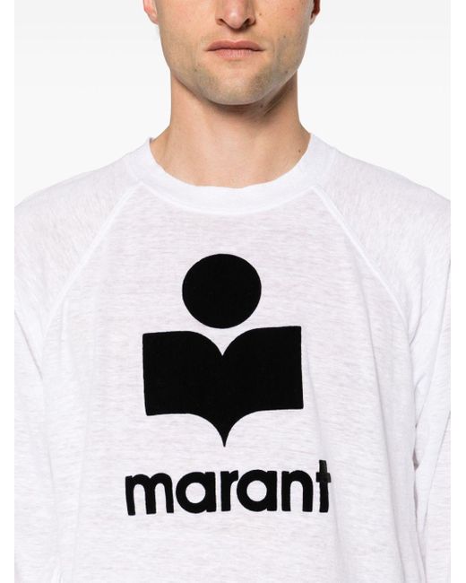 Isabel Marant White Kieffer Linen T-shirt for men