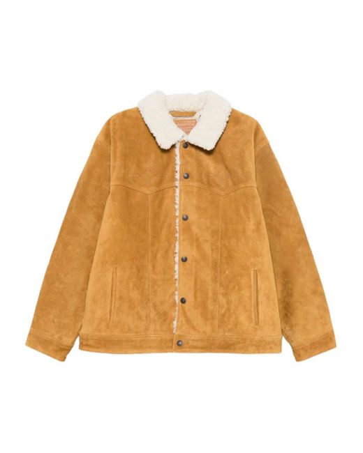 Levi's Natural Suede Shearling-Collar Leather Jacket for men