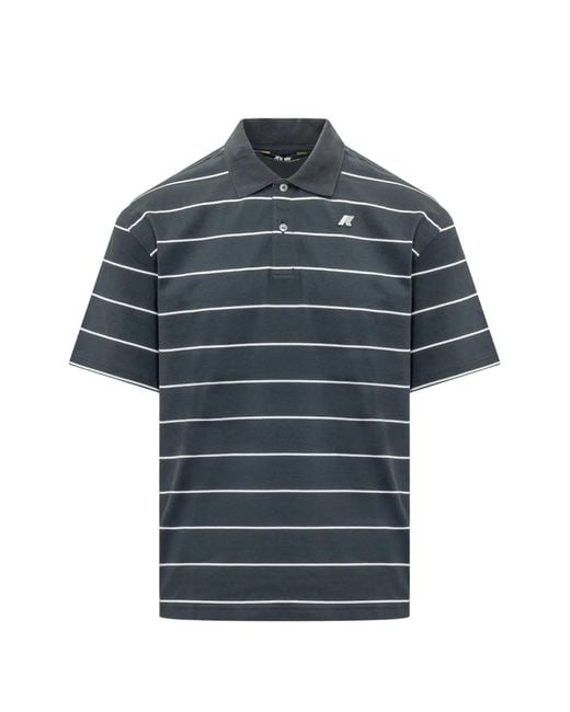 K-Way Blue Striped Polo Shirt for men