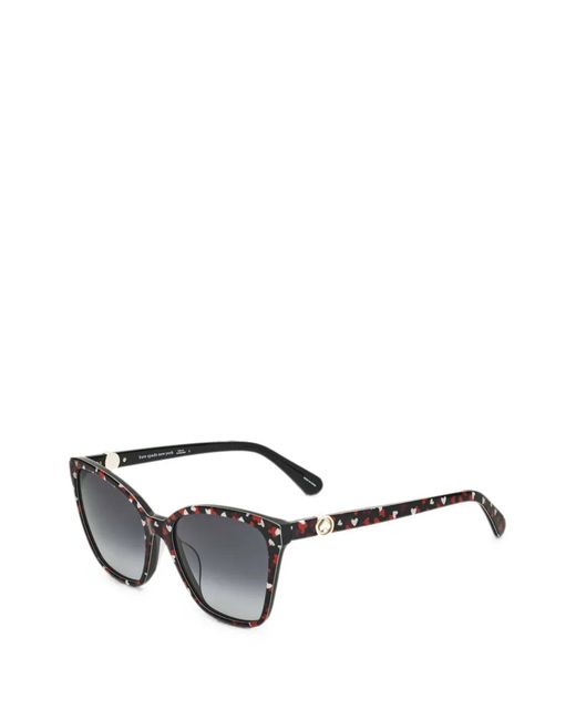 Kate Spade Metallic Heart-Print Square-Frame Sunglasses