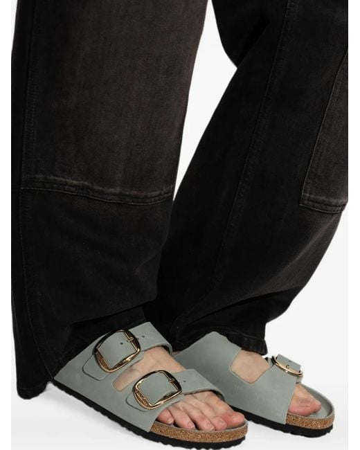 Birkenstock Green Arizona Big Buckle Slides