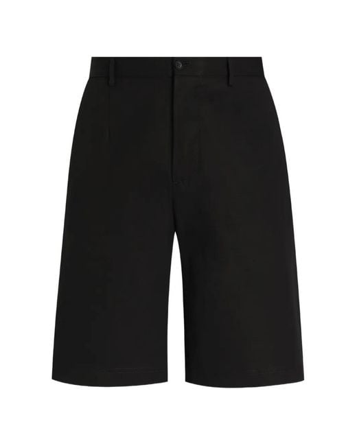 Dolce & Gabbana Black Embroidered Track Shorts for men
