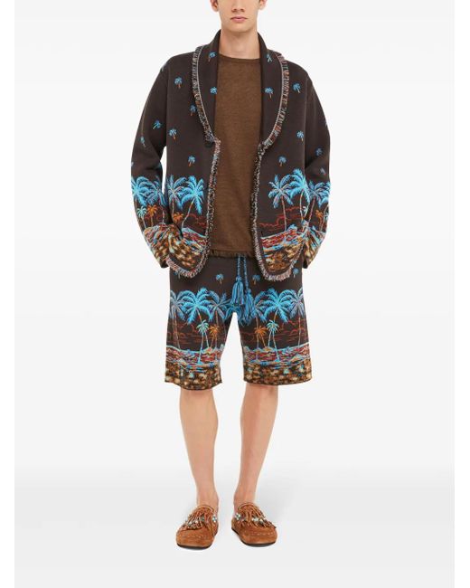 Alanui Blue The Tale Of Hawaiian Shorts for men