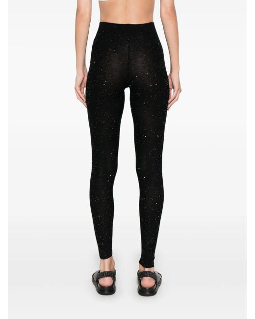 Fabiana Filippi Black Sequin-Embellished Leggings
